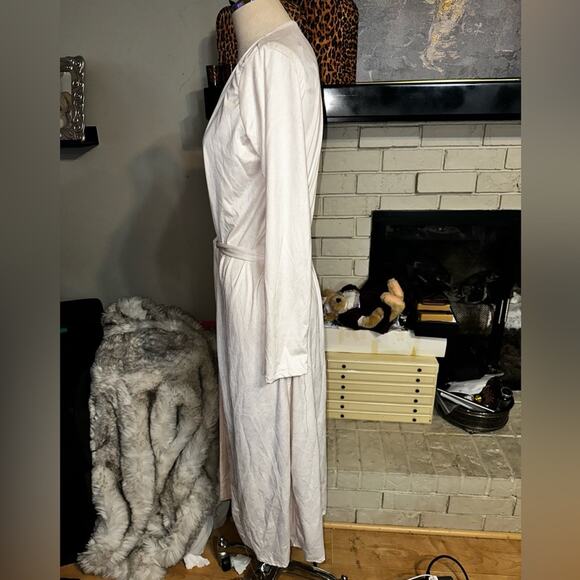 FASHION NOVA long cardigan sweater cream soft spandex belted size large - Picture 4 of 8